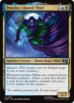 Prowler, Clawed Thief (MSC-186) - Commander: Marvel Super Heroes、Wizards of the Coast、kayou