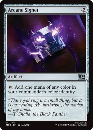 Arcane Signet (0194) (Surge Foil) (MSC-194) - Commander: Marvel Super Heroes Foil、Wizards of the Coast、kayou