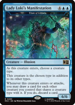 Lady Loki's Manifestation - Titan of Littjara (Surge Foil) (MSC-280) - Commander: Marvel Super Heroes Foil、Wizards of the Coast、kayou