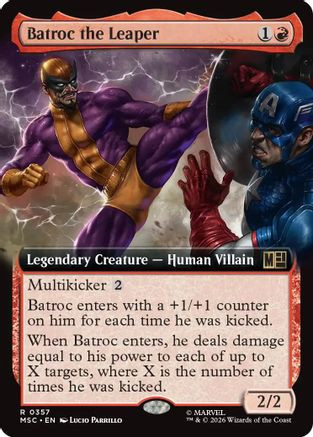 Batroc the Leaper (Extended Art) (MSC-357) - Commander: Marvel Super Heroes、Wizards of the Coast、kayou