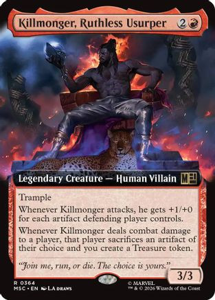 Killmonger, Ruthless Usurper (Extended Art) (MSC-364) - Commander: Marvel Super Heroes、Wizards of the Coast、kayou