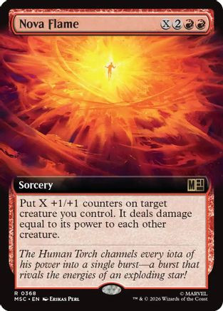 Nova Flame (Extended Art) (MSC-368) - Commander: Marvel Super Heroes、Wizards of the Coast、kayou