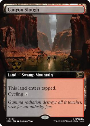 Canyon Slough (Extended Art) (MSC-463) - Commander: Marvel Super Heroes、Wizards of the Coast、kayou