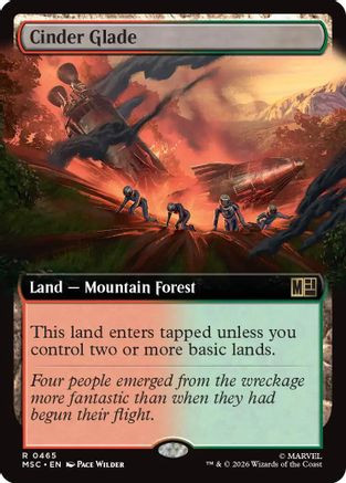 Cinder Glade (Extended Art) (MSC-465) - Commander: Marvel Super Heroes、Wizards of the Coast、kayou