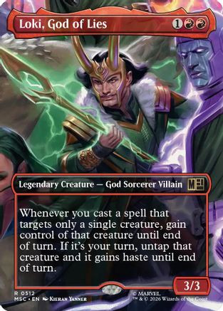 Loki, God of Lies (Borderless) (MSC-512) - Commander: Marvel Super Heroes Foil、Wizards of the Coast、kayou