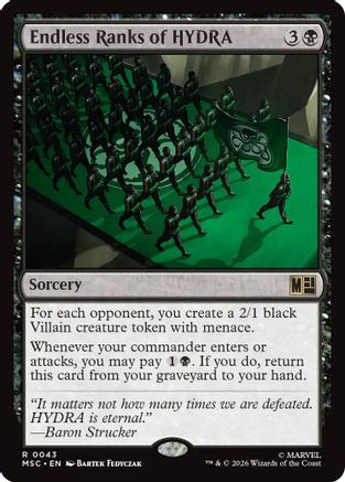 Endless Ranks of HYDRA (MSC-043) - Commander: Marvel Super Heroes、Wizards of the Coast、kayou