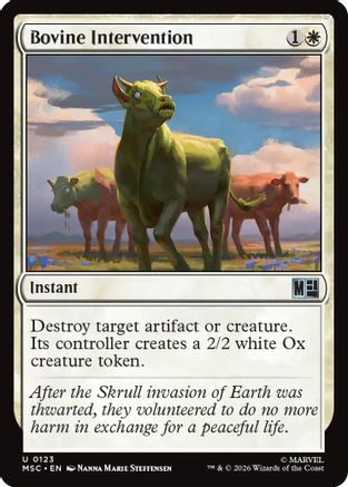 Bovine Intervention (MSC-123) - Commander: Marvel Super Heroes、Wizards of the Coast、kayou