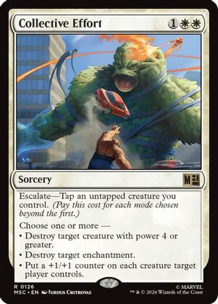 Collective Effort (Surge Foil) (MSC-126) - Commander: Marvel Super Heroes Foil、Wizards of the Coast、kayou
