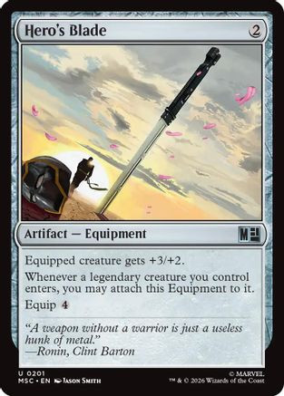 Hero's Blade (MSC-201) - Commander: Marvel Super Heroes、Wizards of the Coast、kayou