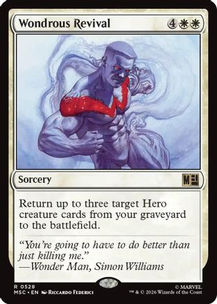 Wondrous Revival (MSC-528) - Commander: Marvel Super Heroes、Wizards of the Coast、kayou