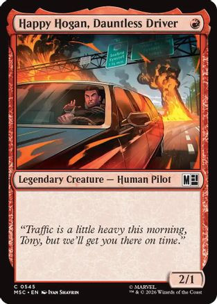 Happy Hogan, Dauntless Driver (0545) (MSC-545) - Commander: Marvel Super Heroes、Wizards of the Coast、kayou