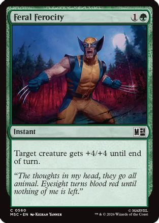 Feral Ferocity (MSC-560) - Commander: Marvel Super Heroes、Wizards of the Coast、kayou