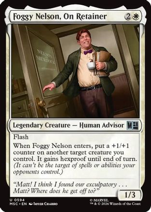 Foggy Nelson, On Retainer (MSC-594) - Commander: Marvel Super Heroes Foil、Wizards of the Coast、kayou