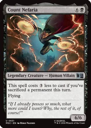 Count Nefaria (MSC-651) - Commander: Marvel Super Heroes Foil、Wizards of the Coast、kayou