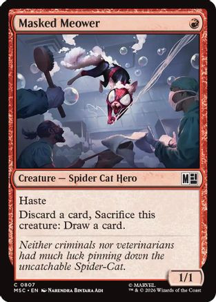 Masked Meower (MSC-807) - Commander: Marvel Super Heroes Foil、Wizards of the Coast、kayou