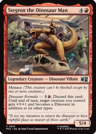 Stegron the Dinosaur Man (MSC-810) - Commander: Marvel Super Heroes Foil、Wizards of the Coast、kayou