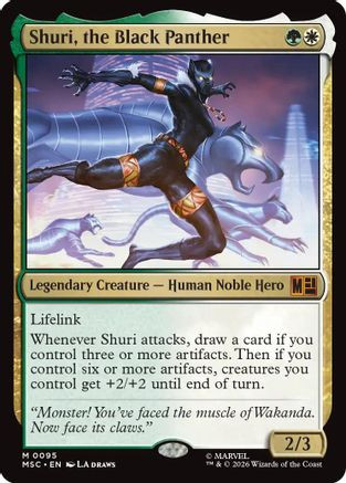 Shuri, the Black Panther (Surge Foil) (MSC-095) - Commander: Marvel Super Heroes Foil、Wizards of the Coast、kayou