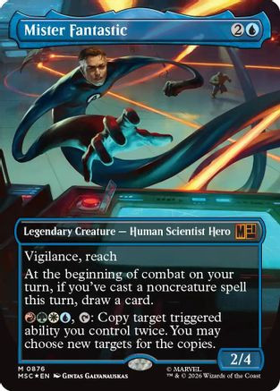 Mister Fantastic (Borderless) (Surge Foil) (MSC-876) - Commander: Marvel Super Heroes Foil、Wizards of the Coast、kayou
