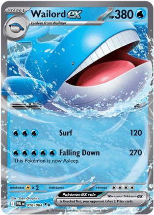 Wailord ex - 016/084 16 - ME05 Pitch Black Holofoil - Game Nerdz