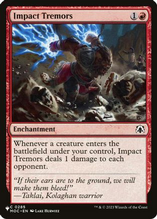 Impact Tremors (MOC) (LIST-285) - The List Reprints、Wizards of the Coast、kayou