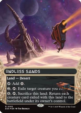 Endless Sands (0105) (Borderless) (Galaxy Foil) (EOS-105) - Edge of Eternities: Stellar Sights Foil、Wizards of the Coast、kayou