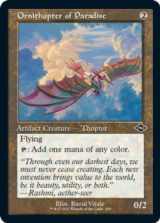 Ornithopter of Paradise (Retro Frame) (Foil Etched) (MH2-430) - Modern Horizons 2 Foil、Wizards of the Coast、kayou