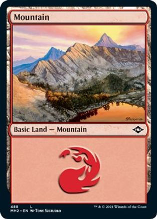 Mountain (488) (Foil Etched) (MH2-488) - Modern Horizons 2 Foil、Wizards of the Coast、kayou