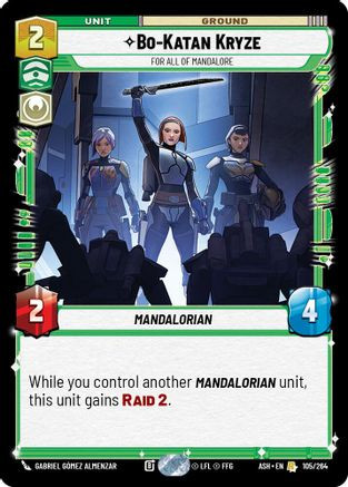 Bo-Katan Kryze - For All of Mandalore (105/264) - Ashes of the Empire、Fantasy Flight Games、kayou
