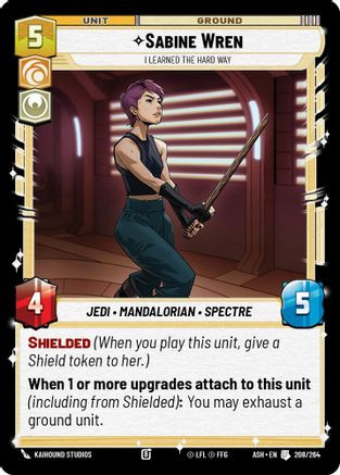 Sabine Wren - I Learned the Hard Way (208/264) - Ashes of the Empire、Fantasy Flight Games、kayou