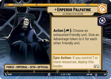 Emperor Palpatine - According to My Design (Hyperspace) (279) - Ashes of the Empire、Fantasy Flight Games、kayou