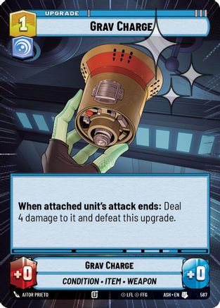 Grav Charge (Hyperspace Foil) (587) - Ashes of the Empire Foil、Fantasy Flight Games、kayou