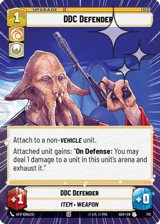 DDC Defender (Hyperspace Foil) (712) - Ashes of the Empire Foil、Fantasy Flight Games、kayou