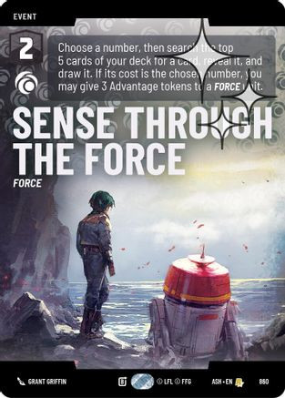 Sense Through the Force (Prestige Foil) (860) - Ashes of the Empire Foil、Fantasy Flight Games、kayou