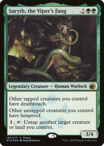 Saryth, the Viper's Fang (MEDIA-197) - Innistrad: Midnight Hunt Promos Foil、Wizards of the Coast、kayou
