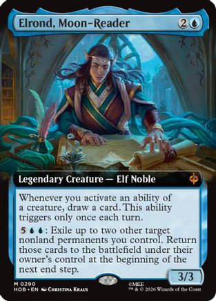 Elrond, Moon-Reader (Extended Art) (HOB-290) - The Hobbit、Wizards of the Coast、kayou
