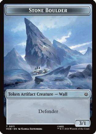 Stone Boulder // Dragon Double-Sided Token (HOB-11 // 5) - The Hobbit Foil、Wizards of the Coast、kayou