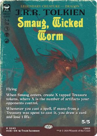 Smaug, Wicked Worm (Borderless) (HOB-245) - The Hobbit、Wizards of the Coast、kayou