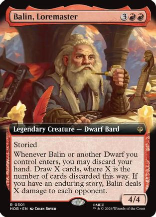 Balin, Loremaster (Extended Art) (HOB-301) - The Hobbit Foil、Wizards of the Coast、kayou