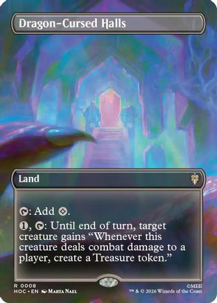 Dragon-Cursed Halls (Borderless) (HOC-008) - The Hobbit: Eternal-Legal、Wizards of the Coast、kayou