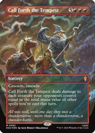 Call Forth the Tempest (Borderless) (Surge Foil) (HOC-062) - The Hobbit: Eternal-Legal Foil、Wizards of the Coast、kayou