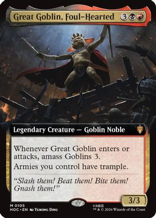 Great Goblin, Foul-Hearted (Extended Art) (HOC-105) - The Hobbit: Eternal-Legal、Wizards of the Coast、kayou