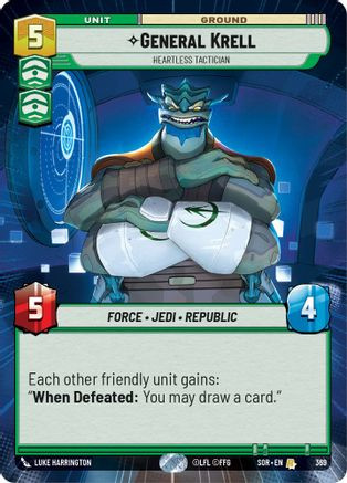 General Krell - Heartless Tactician (Hyperspace) (369) - Spark of Rebellion Foil、Fantasy Flight Games、kayou