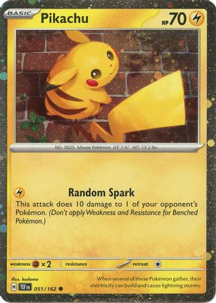 Pikachu - 051/162 (Cosmo Holo) 51 - Miscellaneous Cards Products Holofoil (HP)、The Pokémon Company、kayou