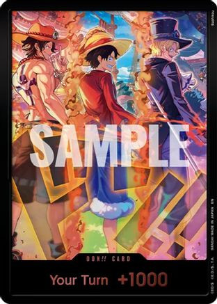 DON!! Card (English Version 3rd Anniversary Set) (Ace, Luffy, Sabo) One Piece Promotion Cards Foil、Bandai、kayou