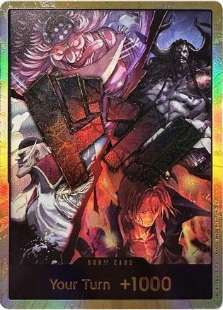 DON!! Card (Alternate Art) (The Four Emperors) (Gold) The World's Strongest Warriors Foil、GameNerdz、kayou