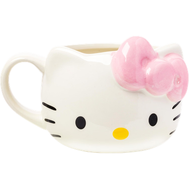 Hello Kitty: Pink Bow - Ceramic 3D Sculpted Mug (20oz)、Silver Buffalo、kayou