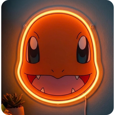 Pokemon: Charmander Face - Die Cut Wall Art w/ Light Up Accents、Silver Buffalo、kayou
