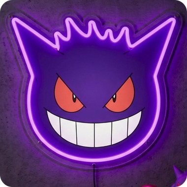 Pokemon: Gengar Face - Small Die Cut Wall Art w/ Light Up Accents、Silver Buffalo、kayou