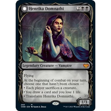 Henrika Domnathi / Henrika, Infernal Seer: Mythic #293 - Innistrad: Crimson  Vow (Showcase, Foil)