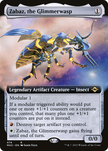 Zabaz, the Glimmerwasp (MH2-474) - Modern Horizons 2: (Extended